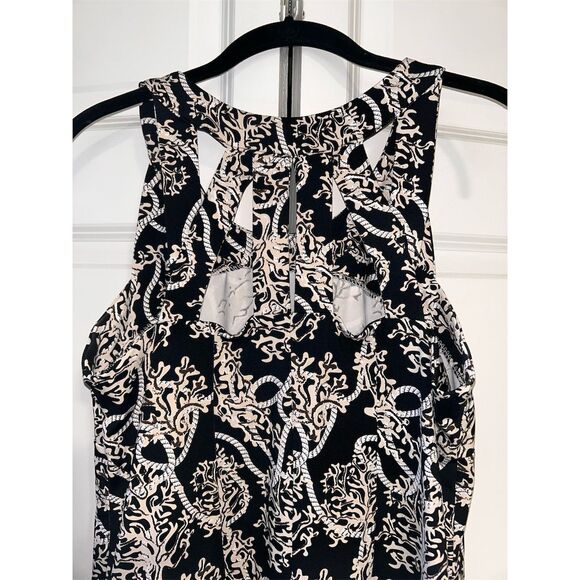 Lulu B Women's Black Coral and Rope A-Line Midi Dress Size M Casual - Picture 5 of 7